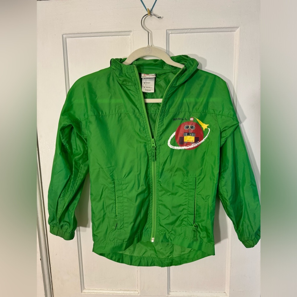 Disney Pixar child Green Windbreaker Wall E Robot Sz M